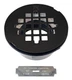 Westbrass A206P-62 2" No-Caulk PVC Compression Shower Drain 4-1/4" Round Grid