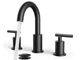 Bathroom Faucet 8.58 Inch 3 Hole 360 Swivel Matte Black Widespread FORIOUS 6-12
