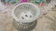 HEREND   HAND PAINTED BLUE GARLAND OPEN BASKET BOWL  CONDITION 3 1/2"x 1 1/2"