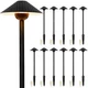 Low Voltage Pathway Lights 12 Pack 6.69 Shade 21.54 Tall LED 12V Gardencoin Bulb