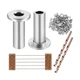 CKE 200 Pack T316 Stainless Steel Protector Sleeves for 1/8" Wire Rope Cable ...