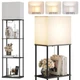 SUNMORY Large Size Floor Lamp with Shelves, 4-Tier Modern Standing Lamp with ...