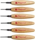 Flexcut Mixed Profile Micro Tool Set Carbon Steel Blade Wood Handle - MT910