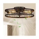 VOLISUN Caged Ceiling Fan with Light and Remote,23.6 inch Fandelier Ceiling F...