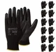 Safety Work Gloves PU Coated-12 Pairs,KAYGO KG11PB, Seamless Knit Glove 