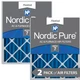 Nordic Pure 20x24x4 (3 5/8) Pleated MERV 7 Air Filters 2 Pack