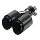 A-KARCK Carbon Fiber Exhaust Tip 2.5" Inlet to Dual 3.5" Outlet, High Tempera...