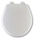 Bemis Closed Front Slow Close Plastic Toilet Seat With Cover, Round, White