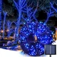 Solar Christmas Lights 600 LED 206.7ft Blue Waterproof 8 Modes JM-S JMEXSUSS