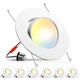 Amico 5/6 Inch Retrofit Eyeball Gimbal Can Lights 6 Pack, Metal Trim, 5CCT LE...