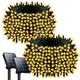 Selarlyt 2 Pack 200LED Solar Christmas Lights Outdoor, 72FT Warm White