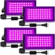 50W 4Pack Black Light for Glow Party, IP65 Waterproof,385-400nm Wavelength,wi...