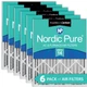 Nordic Pure 20x24x4 (3 5/8) Pleated Air Filters MERV 14 Plus Carbon 6 Pack