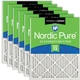 Filters 20x25x1 MERV 13 Plus Carbon 6 Pack Nordic Pure Air Actual Size Pleated