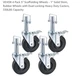 VEVOR 5" Scaffolding Rubber Swivel Caster w/ Dual Lock 440LBS Capacity 4 Pack