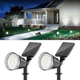 BONLION Solar Spot Lights Outdoor, 1000LM Big Adjustable Solar Lights Outdoor...