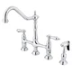 Kitchen Faucet Bridge Heritage 8-9/16 Polished Chrome Kingston Brass KS1271ALBS
