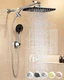 Veken 11.8" Rain Shower Head with Handheld, High Pressure Handheld Shower with M