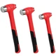 C&T 3 Piece Ball Peen Hammer, 16oz 32oz 48oz, Fiberglass Handle hammer for Ba...