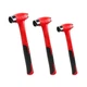 C&T 3 Piece Ball Peen Hammer, 16oz 32oz 48oz, Fiberglass Handle hammer for Ba...