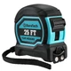 DURATECH Magnetic Tape Measure 25FT with Fractions 1/8, 25 FT, Black 