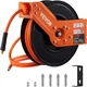 VEVOR Retractable Air Hose Reel, 3/8 IN x 50 FT 3/8IN x 50FT, Orange & Black 