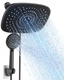 10 Inch High Pressure Rain Shower Head with Handheld Matte Black Veken Rainfall
