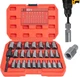 REBRA 27-Pieces Screw Extractor Set, 3/8" Inch Impact Double Head Easy Out Bolt 