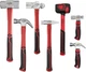 7-Pieces Hammer Set, 16 Oz Claw Hammer, 12Oz Claw Hammer, 13Oz Ball Peen Hammer,