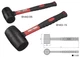 TONE Rubber Hammer Fiberglass Handle 0.5-1.5 Pound BHAG JAPAN