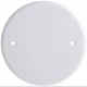 Lot Of 20 TayMac LPB3400 Flat Round Blank Plate Metallic 5 4-In  Box Mount White