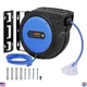 VEVOR 75FT Heavy-Duty Retractable Extension Cord Reel - 14AWG/3C, 13A, 180&deg;