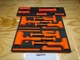 Snap-on Tools ORANGE 11pc Soft Face Hammer & Striking Pry Bar Master Foam Set