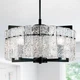Modern Crystal Chandelier Water Ripple Glass D20 Black Dining Kitchen IKK Room