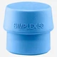 Halder Simplex Soft Blue Rubber Replacement Face Insert, Non-Marring, 1.97"