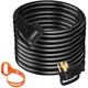 VEVOR 50ft 50 Amp Black RV Extension Cord 6AWG NEMA 14-50 Heavy Duty Power
