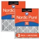 Nordic Pure 20x24x4 (3 5/8) Pleated Air Filters MERV 15 Plus Carbon 2 Pack