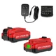 2Pack 20V 3.5Ah Battery Charger Kit Craftsman CMCB205 Compatible Black CMCB202