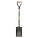 SEYMOUR MIDWEST 49134 Garden Spade Shovel, 16 ga Steel Blade, Rear Rolled Step,