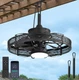 Outdoor Ceiling Fan 20 IP65 Waterproof Remote APP Control 6 Speed LEDIARY Lights