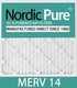 Nordic Pure 20x25x1 (19 1/2 x 24 1/2 x 3/4) Pleated MERV 14 Air Filters 12 Pack