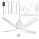 Gazebo Fan 31.5 Portable Hanging Canopy Light Remote Control SHUNLEE 3000-6500K