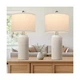 TOBUSA 23.5&rsquo;&rsquo; Modern Ceramic Table Lamps Set of 2 for Living Room, F
