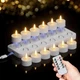 GenSwin 12 Rechargeable Tea Lights Candles with Set of 12, Recharging