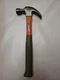 HDX 16 oz. Fiberglass 11" Inch Handle Claw Hammer Orange Grey 13" Inches Tall 