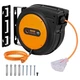 VEVOR Retractable Extension Cord Reel Power Cord Reel 65FT 12AWG/3C SJTOW