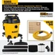 DeWalt 12-Gallon 5.5 HP Stealthsonic Quiet Wet/Dry Shop Vacuum, Hose & Acc. NEW