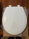 Bemis 500EC 390 Round Enameled Wood Toilet Seat in Cotton White 