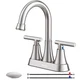 Bathroom Faucets for Sink 3 Hole, Hurran 4 inch Brushed  Assorted Colors 