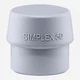 Halder Simplex Mid Gray Rubber Replacement Face Insert, Non-Marring, 1.97"